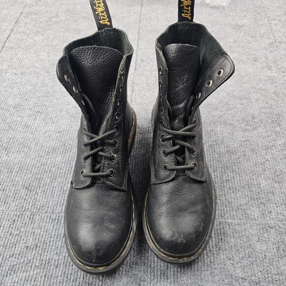 Dr Martens Pascal Boots Womens 7 Black 1460 Leather Lace Up Combat Utility Punk - Picture 6 of 8
